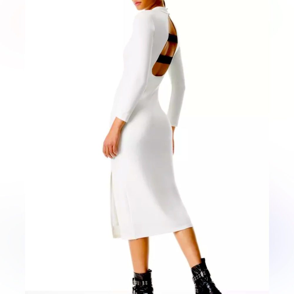 Alice + Olivia White Midi Dress